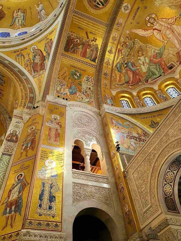 Pillar inside the Church of St. Sava