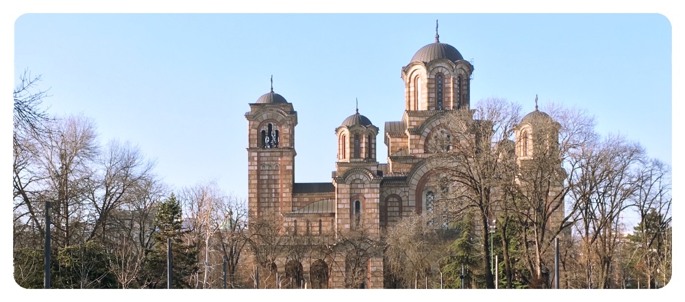 A View on St. Mark's Church from Tašmajdan Park