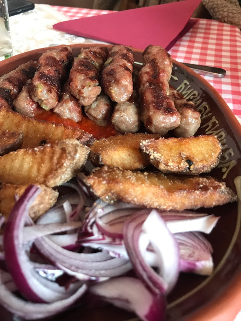 Minced meat and traditional barbeque