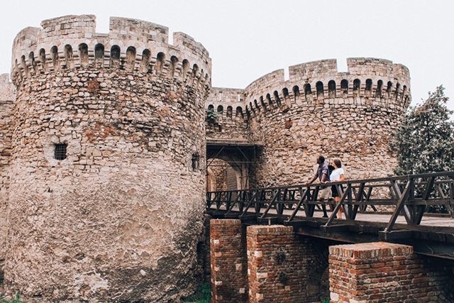 Couple on the Map at Belgrade Fortress